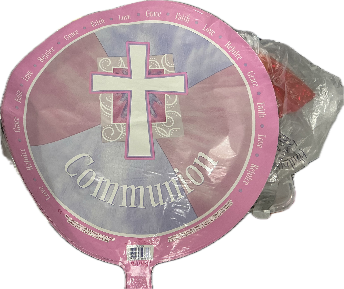18" Pink Globe Communion Balloons
