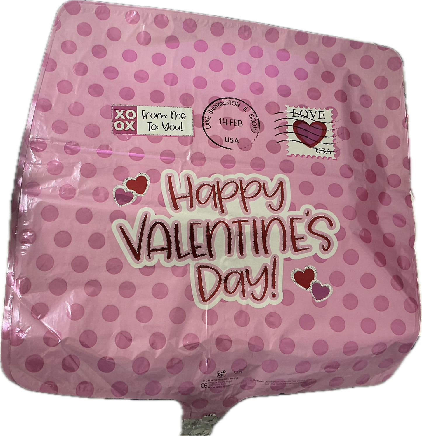 Happy Valentines Day Square Balloon