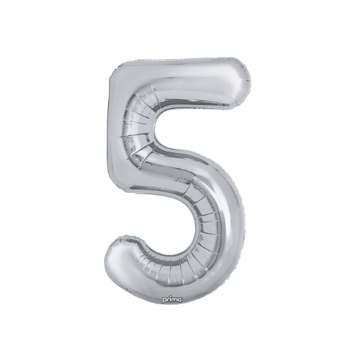 Prima Silver Foil Balloon Numbers 34'