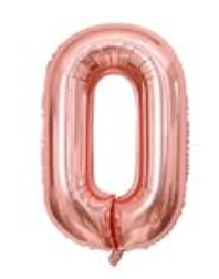 Prima Rose Gold Number Balloons 16'