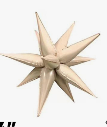 Caramel Foil Starburst Balloons 26"