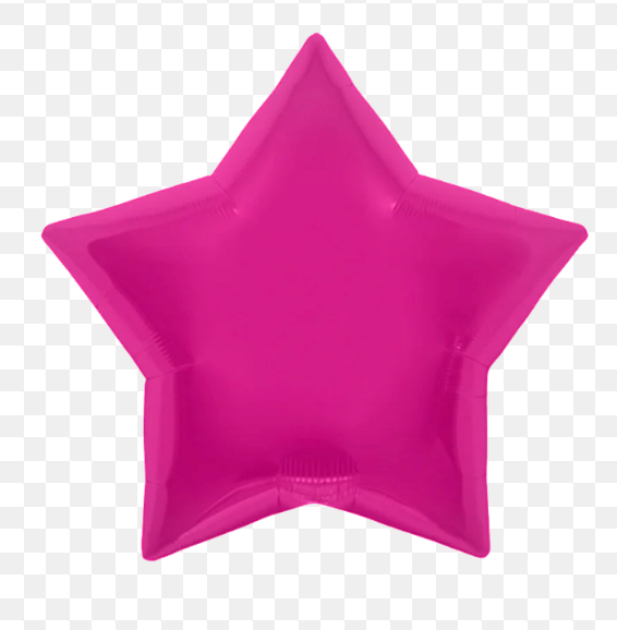 North Star Magenta Foil Star Balloon 5/15"