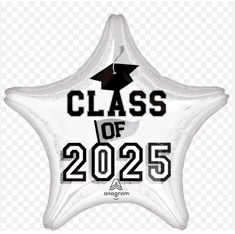 Anagram Class of 2025 Star Foil Balloons