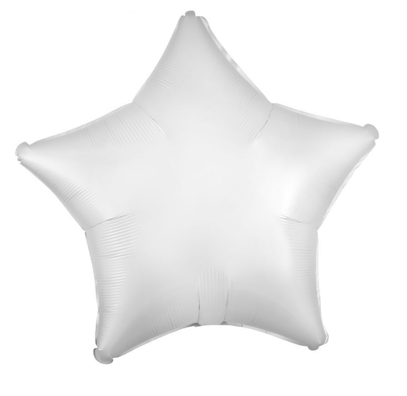 Anagram White Foil Star Balloon