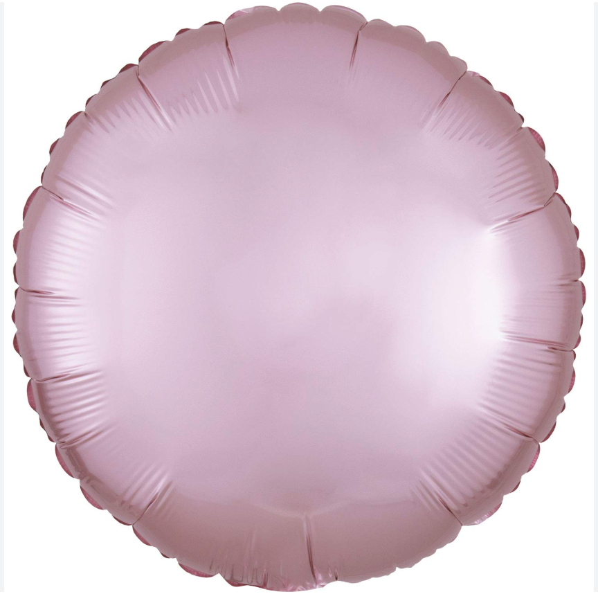 Anagram 18" Circle-Satin Luxe Pastel Foil Balloon, Light Pink