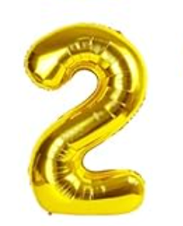 Prima Number Gold Foil Balloons 16'
