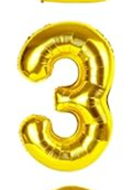 Prima Number Gold Foil Balloons 16'