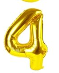 Prima Number Gold Foil Balloons 16'