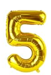 Prima Number Gold Foil Balloons 16'