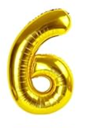 Prima Number Gold Foil Balloons 16'