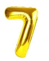 Prima Number Gold Foil Balloons 16'
