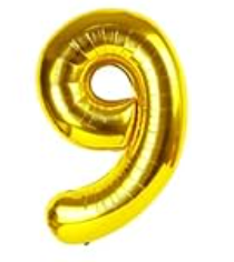 Prima Number Gold Foil Balloons 16'