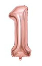 Prima Rose Gold Number Balloons 16'