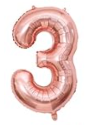 Prima Rose Gold Number Balloons 16'