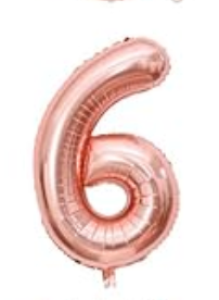 Prima Rose Gold Number Balloons 16'