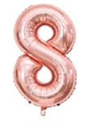 Prima Rose Gold Number Balloons 16'