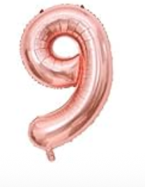 Prima Rose Gold Number Balloons 16'