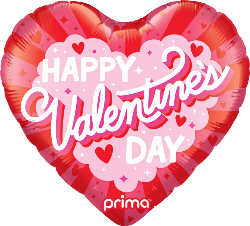 Prima 18" Heart Happy Valentine's Day Burst