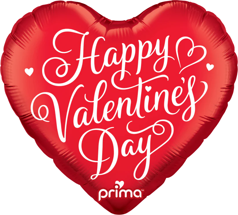 Prima 18" Heart Happy Valentine's Day Script