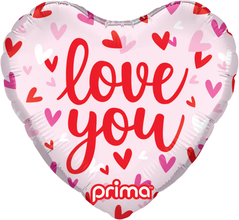 Prima 18" Heart Love You Confetti Hearts