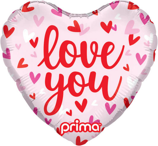 Prima 18" Heart Love You Confetti Hearts