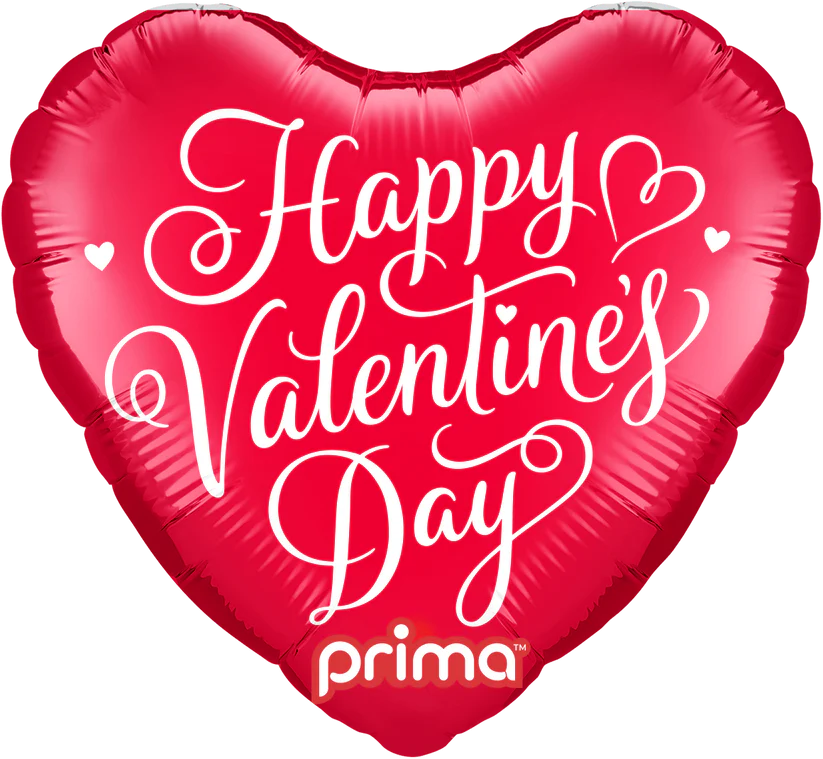 Prima 9" Heart Happy Valentine's Day Script