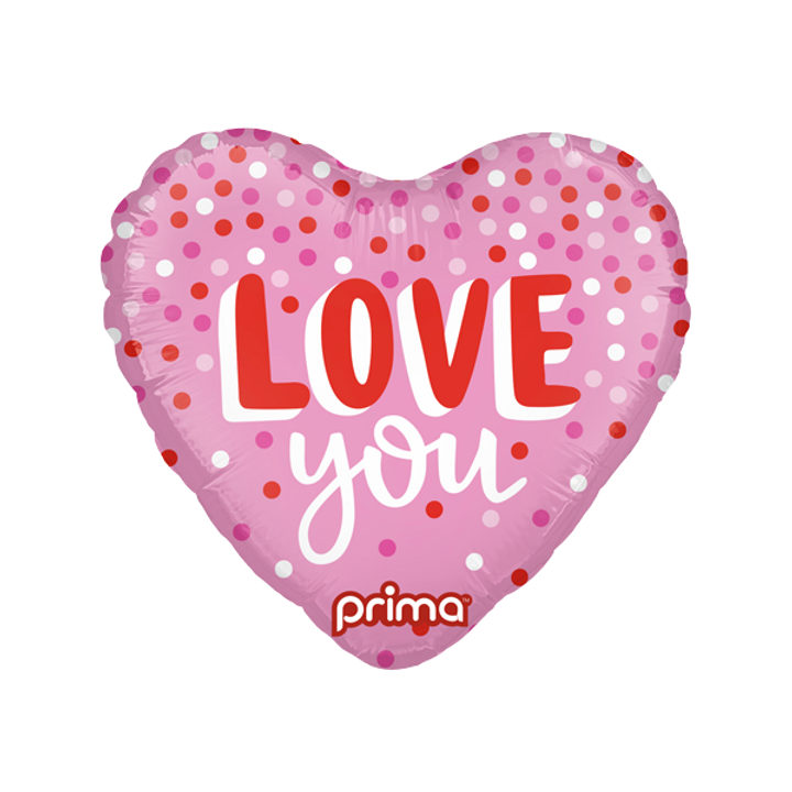 PRIMA 9" Heart Love You Confetti