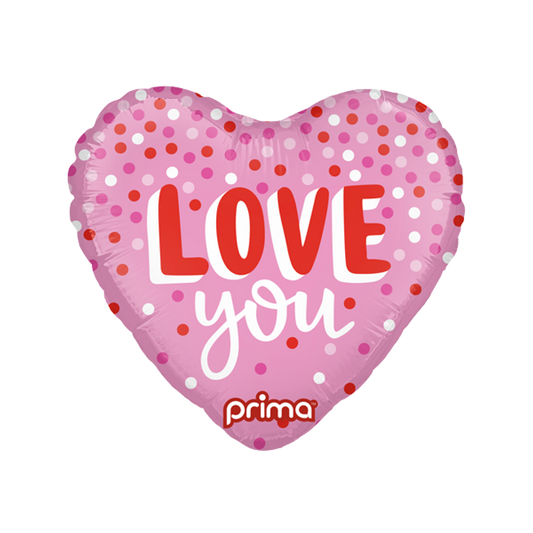 PRIMA 9" Heart Love You Confetti