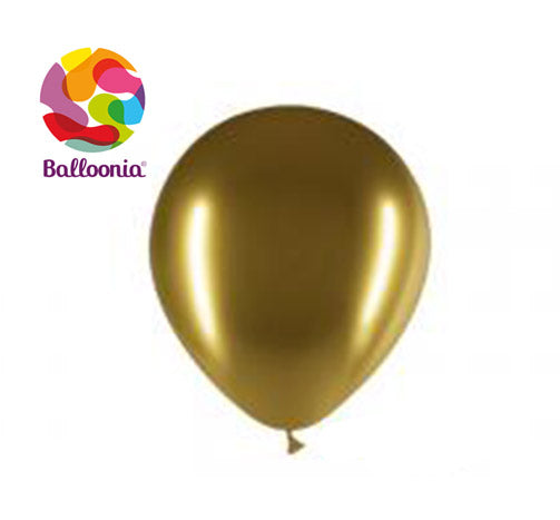 Balloonia 12" Brilliant Gold Latex Balloons (50ct)