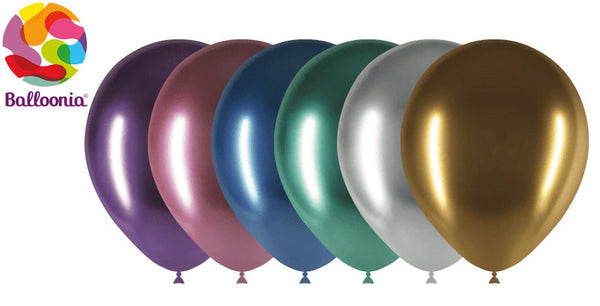 Balloonia 12" Brilliant Assorted Latex Balloons (50ct)