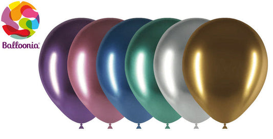 Balloonia 12" Brilliant Assorted Latex Balloons (50ct)