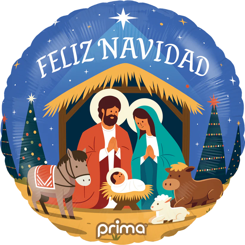 Prima 18" Round Feliz Navidad