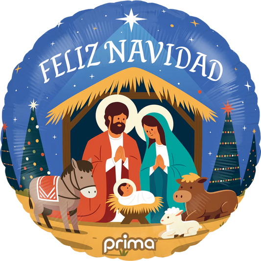 Prima 18" Round Feliz Navidad