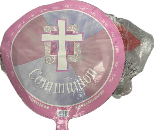 18" Pink Globe Communion Balloons