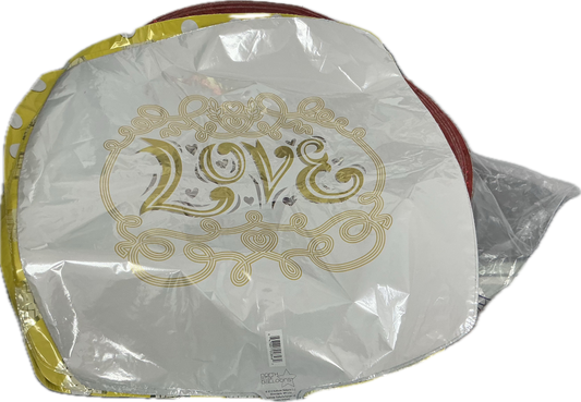 18" White Love Square Balloon
