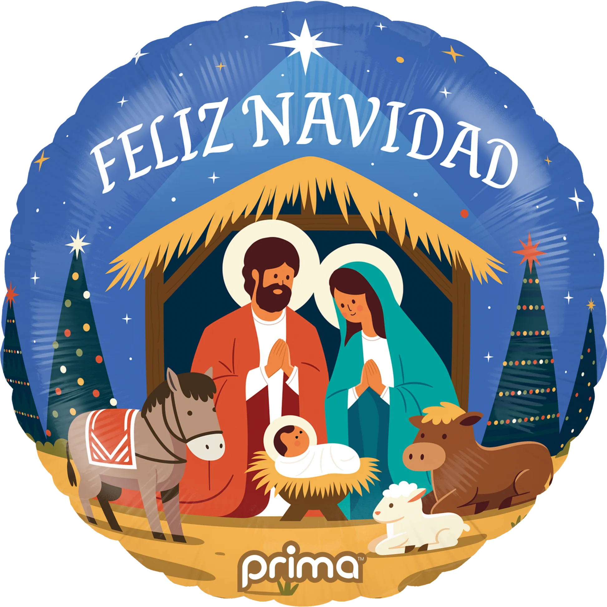 18" Round Feliz Navidad