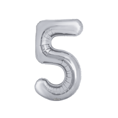 Prima Silver Foil Balloon Numbers 34'