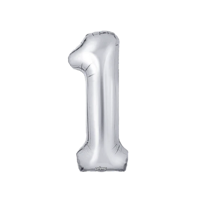 Prima Silver Foil Balloon Numbers 34'