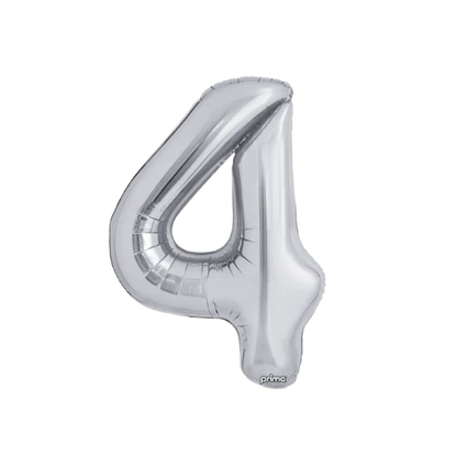 Prima Silver Foil Balloon Numbers 34'