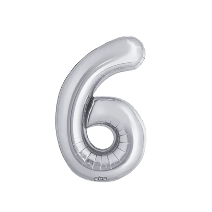Prima Silver Foil Balloon Numbers 34'