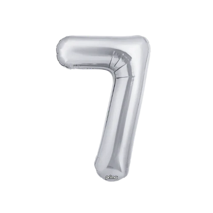 Prima Silver Foil Balloon Numbers 34'