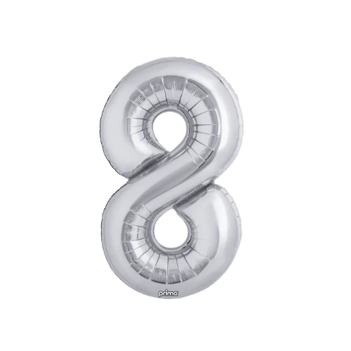 Prima 16" Silver Foil Balloon Number