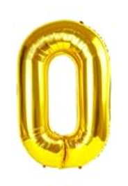 Prima Number Gold Foil Balloons 16'