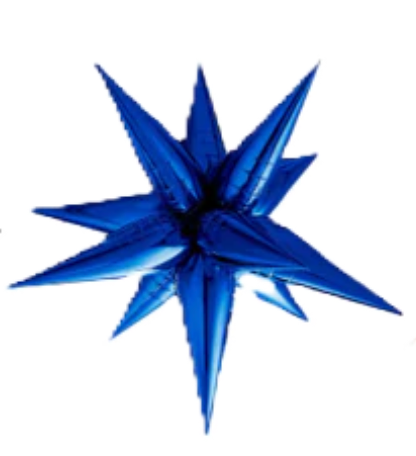 Starbursts Balloon Navy Blue 26"