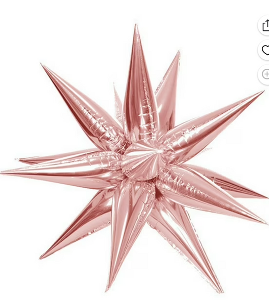 Rose Gold Foil Starburst Balloon 26"