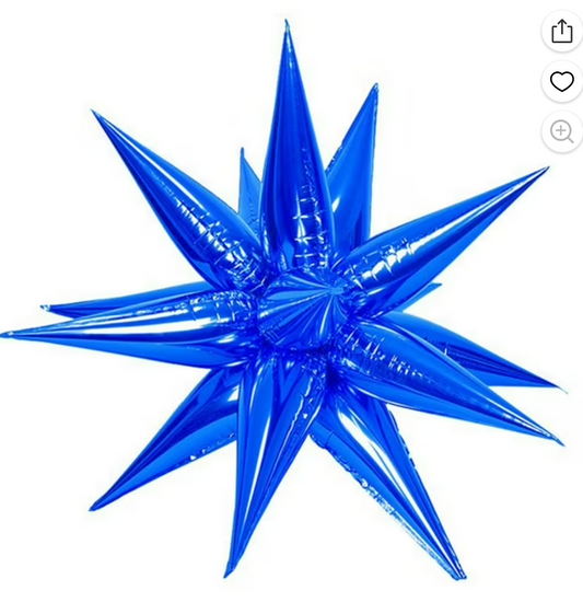 Royal Blue Starburst Balloon 26"