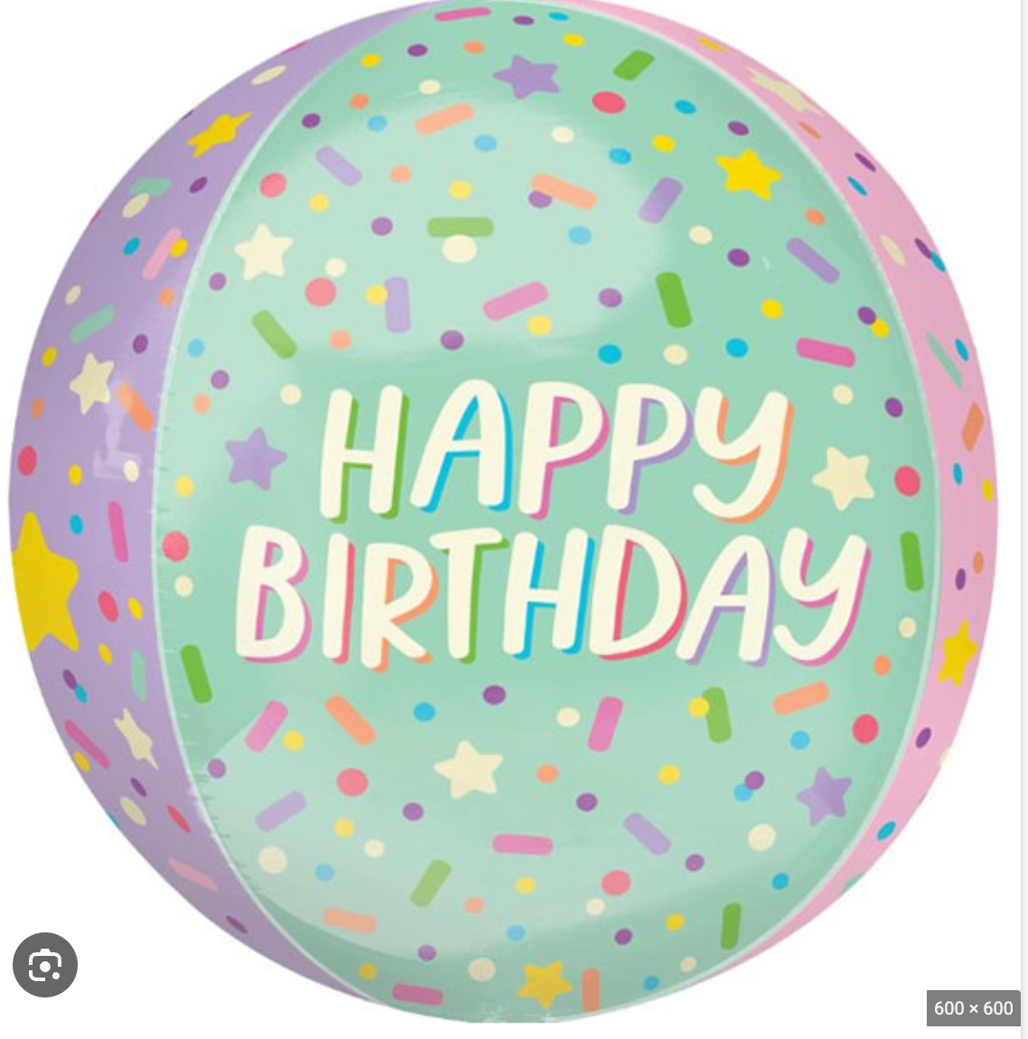 Anagram Happy Birthday Orbz Balloon 15"