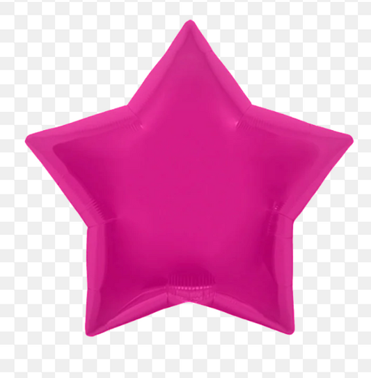 North Star Magenta Foil Star Balloon 5/15"