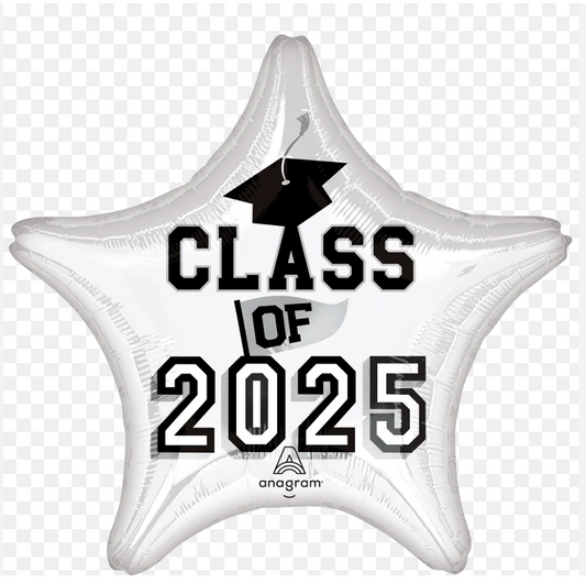 Anagram Class of 2025 Star Foil Balloons