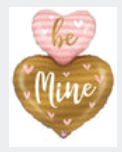 42" Foil Shape Be Mine Heart Duo Foil Balloon